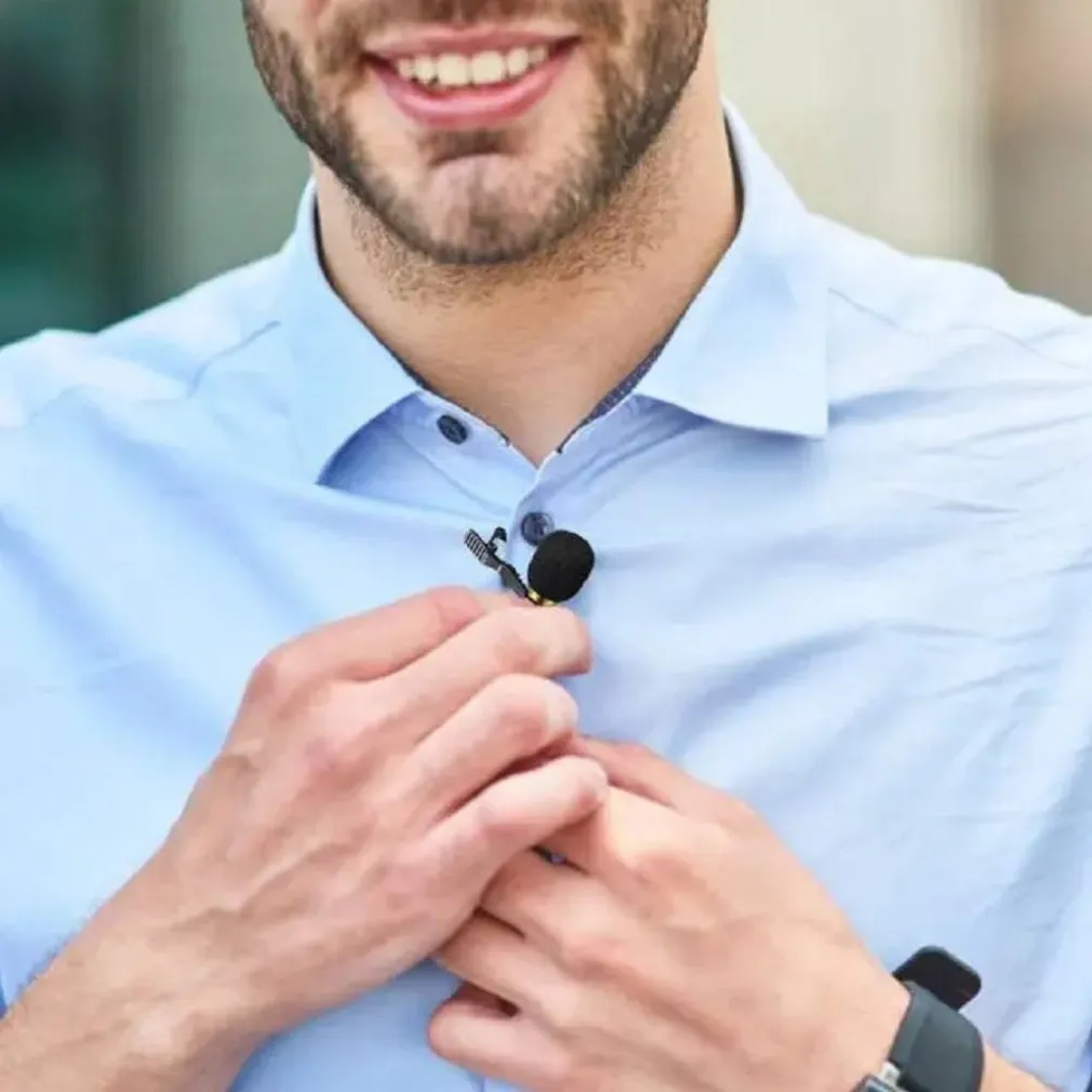 MICROFONO LAVALIER LIGHTNING SUONO OMNIDIREZIONALE A 360° CAVO 2 METRI LT3542M