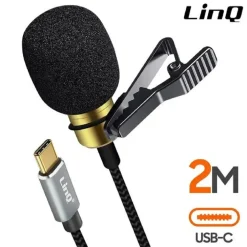 MICROFONO LAVALIER USB-C SUONO OMNIDIREZIONALE A 360° CAVO DA 2 METRI TPC3539M