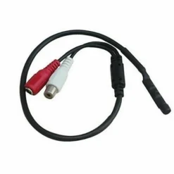 MICROFONO PER TELECAMERA VIDEOSORVEGLIANZA MONITOR DVR AUDIO 25 CM 12V MIC-10