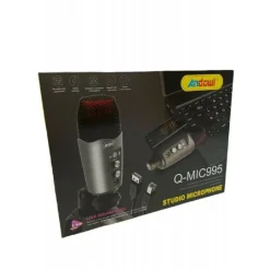 MICROFONO PROFESSIONALE A CONDENSATORE DA TAVOLO USB PER STUDIO PODCAST Q-MIC995