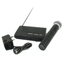 MICROFONO WIRELESS SENZA FILI CON CENTRALINA RICEVITORE KARAOKE RIUNIONI SM-200