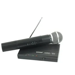MICROFONO WIRELESS SENZA FILI CON CENTRALINA RICEVITORE KARAOKE RIUNIONI SM-200
