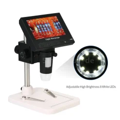 MICROSCOPIO ELETTRONICO DIGITALE USB INGRANDIMENTO ZOOM 1000X REGOLABILE 8 LED
