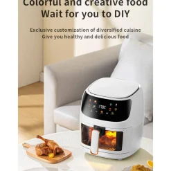 MIGLIOR FRIGGITRICE AD ARIA DA 8 LT 1350W DISPLAY CONTROL SMART FORNO VISIBILE