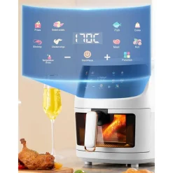 MIGLIOR FRIGGITRICE AD ARIA DA 8 LT 1350W DISPLAY CONTROL SMART FORNO VISIBILE