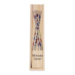 MIKADO SPIEL GIOCO DI SOCIETÀ CLASSICO IN SCATOLA SHANGHAI IN LEGNO 19X4X3CM