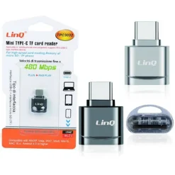 MINI ADATTATORE LETTORE SCHEDE OTG MICRO SD TF + TYPE-C VELOCITÀ 480MBPS TPC3032