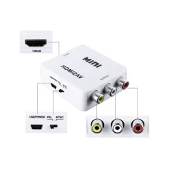 MINI ADATTATORE VIDEO DIGITALE HDMI A AV RCA CONVERTITORE DIGITALE ANALOGICO