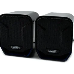 MINI ALTOPARLANTI CASSE PER COMPUTER 3W CABLATI CON LUCE RGB LED Q-YX17 JACK USB