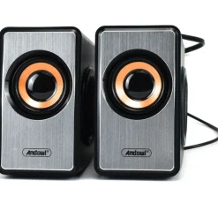 MINI ALTOPARLANTI PER COMPUTER 2.0 CABLATI CON POTENZA 3W JACK 3,5 MM/USB Q-YX16