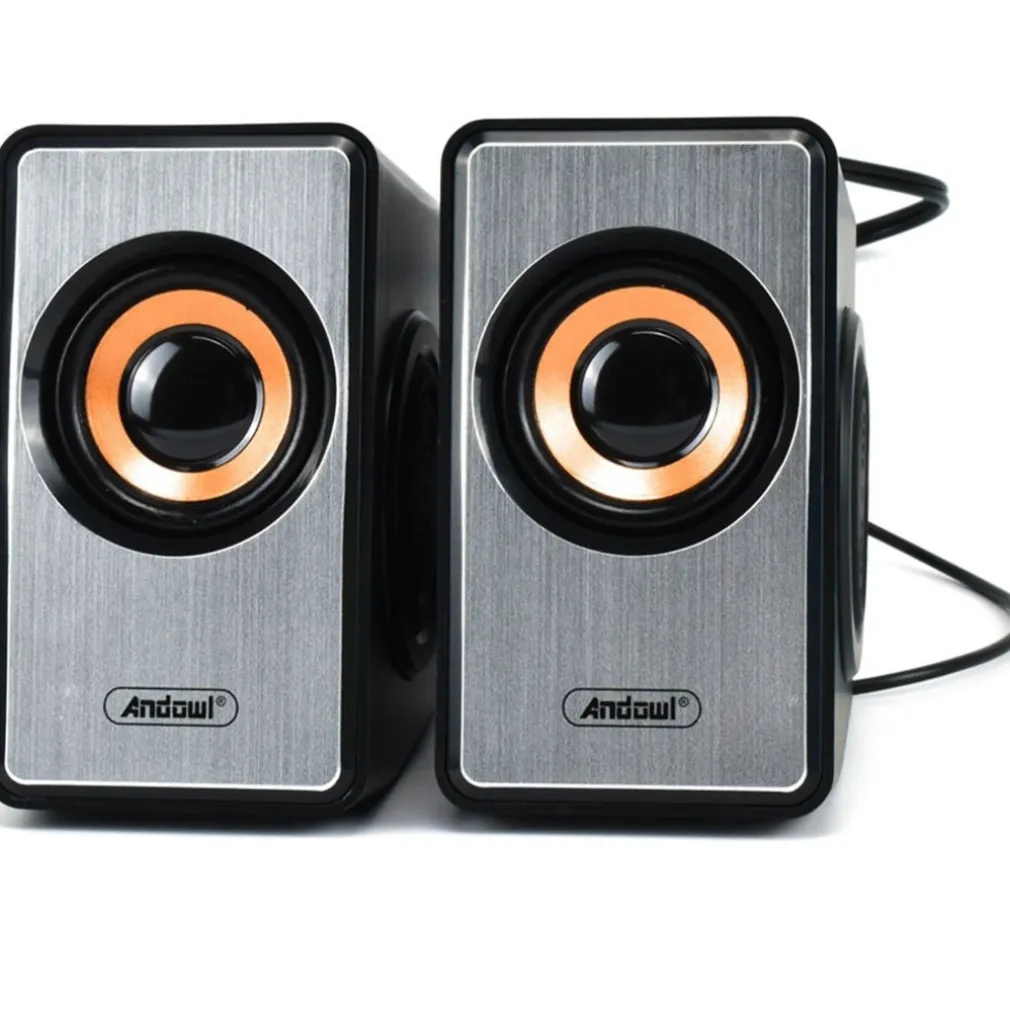 MINI ALTOPARLANTI PER COMPUTER 2.0 CABLATI CON POTENZA 3W JACK 3,5 MM/USB Q-YX16