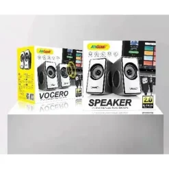 MINI ALTOPARLANTI PER COMPUTER 2.0 CABLATI CON POTENZA 3W JACK 3,5 MM/USB Q-YX16