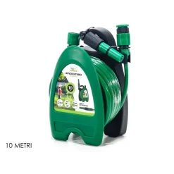 MINI AVVOLGITUBO DA 10 METRI IRRIGATORE GIARDINO TUBO ACQUA COMPATTO AVVOLGITORE