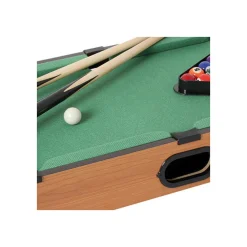 MINI BILIARDO DA TAVOLO GIOCO IN LEGNO CON 2 STECCHE PALLE GESSO E TRIANGOLO