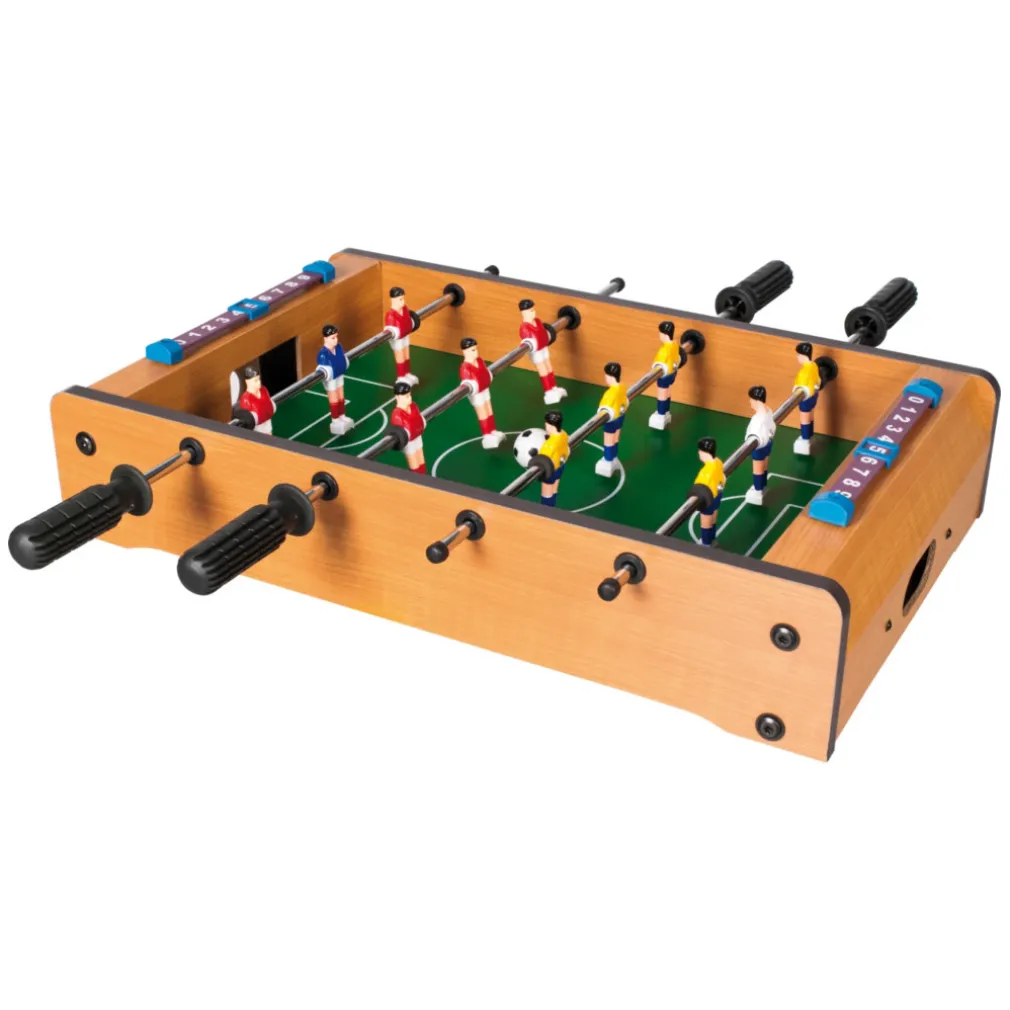MINI CALCETTO TAVOLO CALCIO BALILLA LEGNO BILIARDINO GIOCO BAMBINO 10x51x30CM