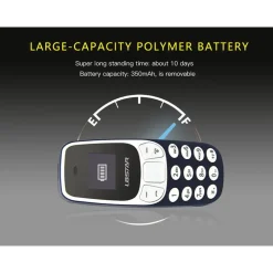 MINI CELLULARE L8STAR SMARTPHONE GSM BLUETOOTH DUALSIM TASCABILE NON TRACCIABILE