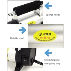 MINI COMPRESSORE AD ARIA PORTATILE PER AUTO MOTO BICI 12V METALLO