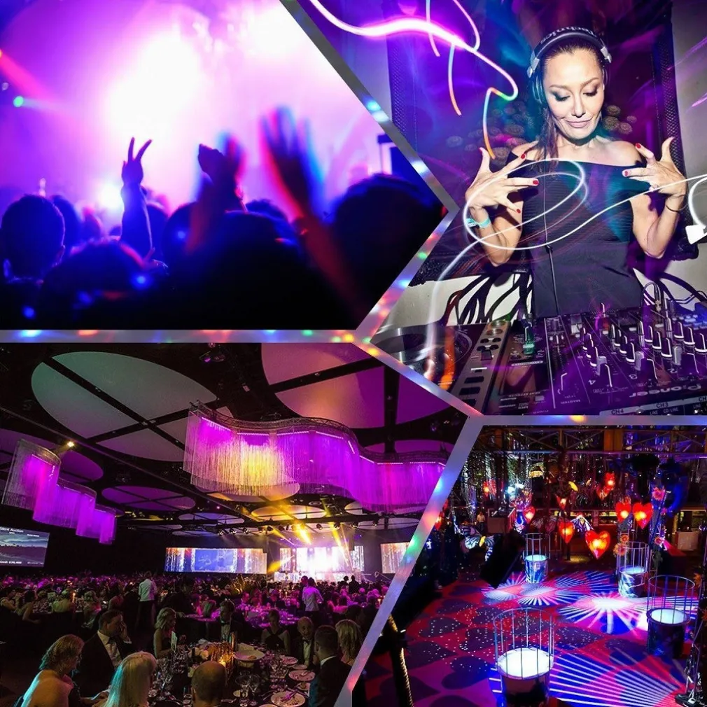 MINI DJ LASER PROIETTORE A SFERA RGB LED EFFETTO DISCO LUCI PER DISCO BAR