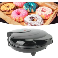 MINI DONUT MAKER 1000W ANTIADERENTE RISCALDAMENTO A DOPPIA FACCIA ELETTRICO 7 CIAMBELLE
