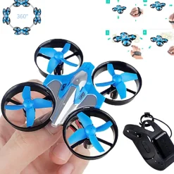 MINI DRONE QUADRICOTTERO TELECOMANDATO CON DITA MANO LUCI LED RGB GIOCO BAMBINI