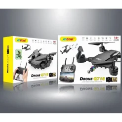 MINI DRONE QUADRICOTTERO PIEGHEVOLE CON TELECAMERA 4K TELECOMANDO WIFI 2,4G Q718