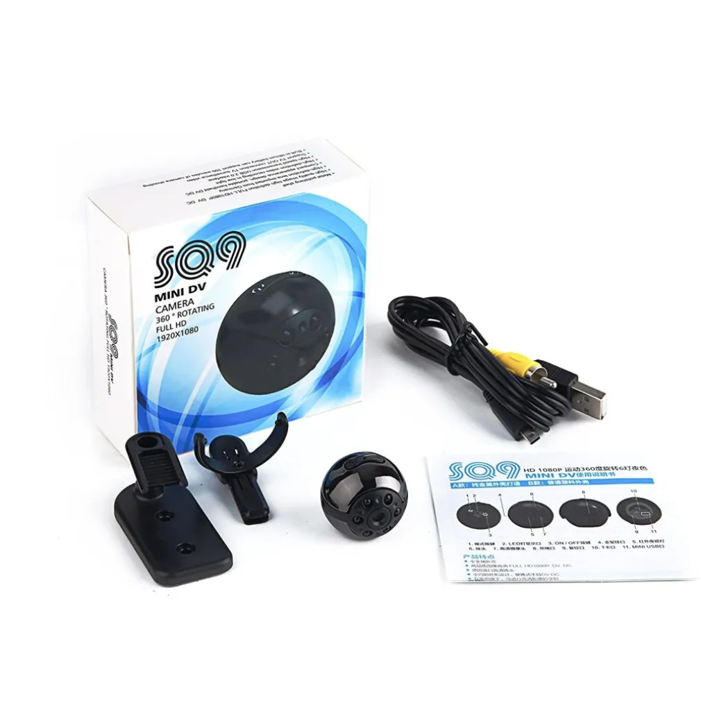 MINI DV CAMERA FUL HD 1920x1080 SQ9 ROTANTE360° CIMIC SPY CAM MICRO CAMERA 1080P