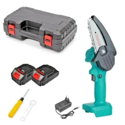 MINI ELETTROSEGA A DOPPIA BATTERIA MOTOSEGA ELETTRICA TAGLIARAMI 4'' 318