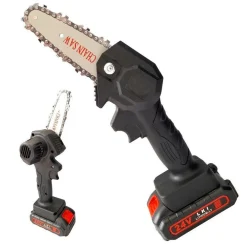 MINI ELETTROSEGA SEGA A BATTERIA 24V MOTOSEGA ELETTRICA TAGLIARAMI 4'' EA-98819