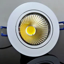 MINI FARETTO COB A LED DA INCASSO 3W LUCE FREDDA CALDO CON ALETTE CARTONGESSO