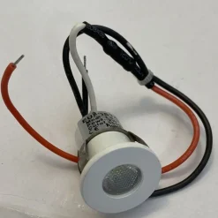 MINI FARETTO LED 2 WATT INCASSO 3V-5V LUCE CALDA 3000K PUNTO LUCE DIAMETRO 20 MM
