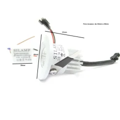 MINI FARETTO LED DA INCASSO 3W COB 40MM SPOT INCASSO MOLLA LUCE CALDA FREDDA