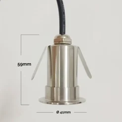 MINI FARETTO LED RGBW 24V CALPESTABILE INCASSO 40 MM SEGNAPASSI 3W RGB 4000K DMX