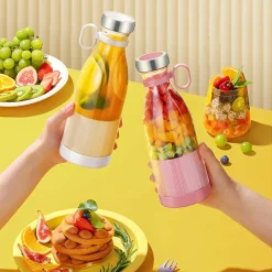 MINI FRULLATORE PORTATILE RICARICABILE USB BOTTIGLIA 380 ML PER VIAGGI, UFFICIO