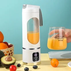 MINI FRULLATORE PORTATILE SPREMIAGRUMI ELETTRICO FRUTTA MIXER 450ML RICARICABILE USB