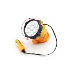 MINI LAMPADA TORCIA EMERGENZA 5 LED MAGNETICA 10W ACCENDISIGARI 12V AUTO