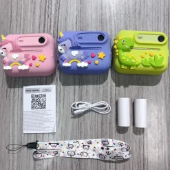 MINI MACCHINA FOTOGRAFICA PORTATILE DESIGN UNICORNO MULTIFUNZIONALE A BATTERIA PER BAMBINI