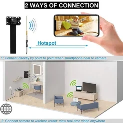 MINI MICRO CAMERA AUDIO VIDEO FULL HD APP IP NASCOSTA MICROCAM CMOS WIFI