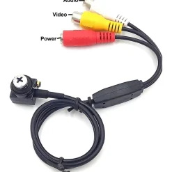 MINI MICRO TELECAMERA CAMERA CAM SPIA SPY A COLORI AUDIO CON MICROFONO VITE