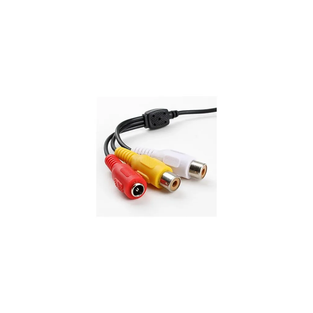 MINI MICRO TELECAMERA CAMERA A COLORI 6 LED IR RCA AUDIO VIDEO MICROFONO STAFFA