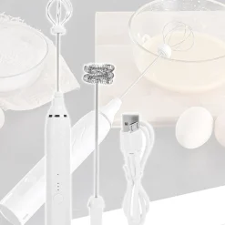 MINI MISCELATORE AGITATORE Q-JB31 DOPPIA TESTA FRULLINO PER CAFFÈ LATTE UOVA