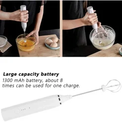 MINI MISCELATORE AGITATORE Q-JB31 DOPPIA TESTA FRULLINO PER CAFFÈ LATTE UOVA