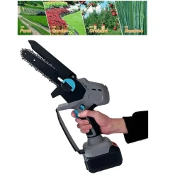 MINI MOTOSEGA A DOPPIA BATTERIA 20V 5AH TAGLIARAMI ELETTRICA ELETTROSEGA 6"