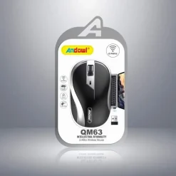 MINI MOUSE WIRELESS 2.4GHZ OTTICO SENZA FILI DONGLE USB PER PC NOTEBOOK QM63