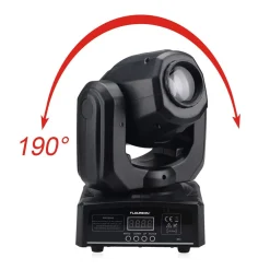 MINI MOVING HEAD LED SPOT 30W CREE GOBOS DMX SOUND DJ EFFETTI LUCE DISCO PARTY