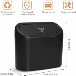 MINI PATTUMIERA CESTINO PORTAOGGETTI RIFIUTI PER AUTO CON CLIP SUPPORTO Q-L088