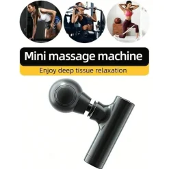 MINI PISTOLA MASSAGGIO SCHIENA SPALLA PANCIA COSCIA VISO RICARICA USB 4 VELOCITÀ