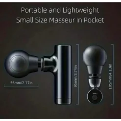 MINI PISTOLA MASSAGGIO SCHIENA SPALLA PANCIA COSCIA VISO RICARICA USB 4 VELOCITÀ