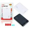 MINI POWERBANK 8000MAH CARICATORE PORTATILE DUAL USB 4LED SOTTILE LEGGERO TT8803