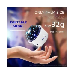 MINI PROIETTORE DI STELLE CONTROLLO VOCALE LED MULTICOLOR RICARICABILE PORTATILE