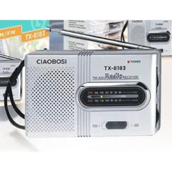 MINI RADIO FM PORTATILE CLASSICA BANDE AM FM RICEVITORE AUDIO CON CORDINO TX-8183